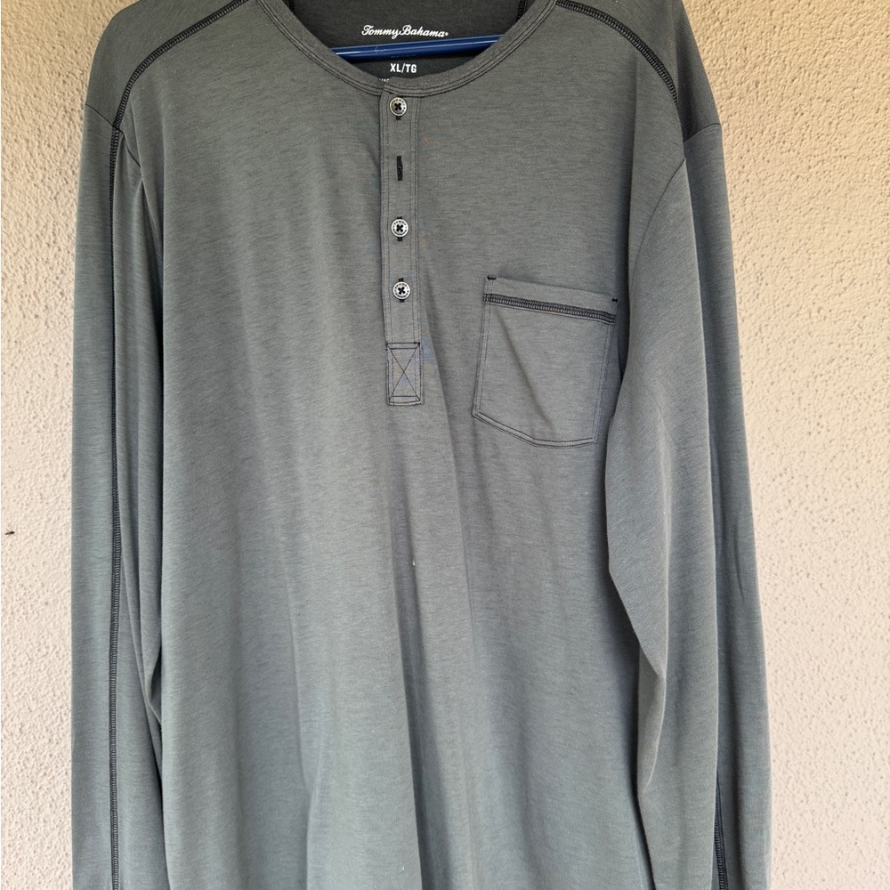 Tommy Bahama Green Long Sleeve Tee Relaxed Fit